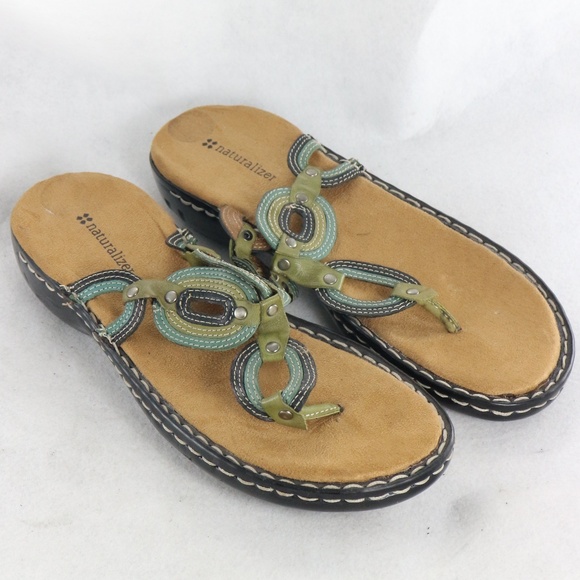 Naturalizer THEYER Leather Flip Flop Thong Sandals - Picture 7 of 8